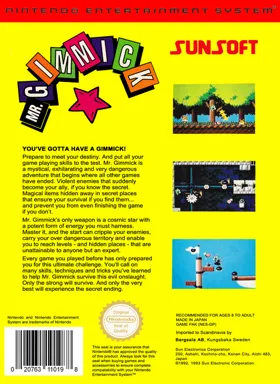 Mr. Gimmick (Scandinavia) (En) box cover back